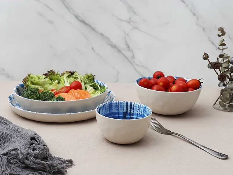Ice Blue Collection Melamine Dinner Set