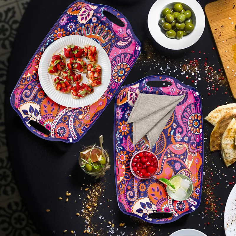 Melamine Tray with Handles