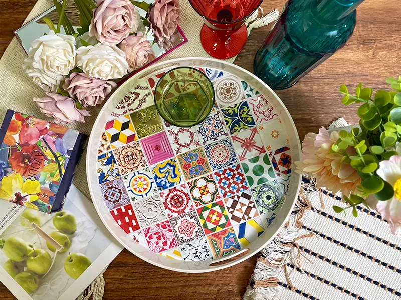 Melamine Tray with Handles