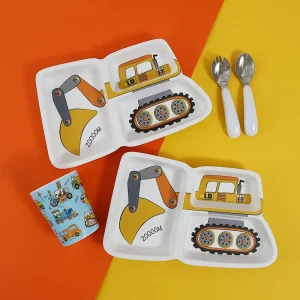 Thousand Perfection Truck Collection Melamine Kidsware（4 pieces）